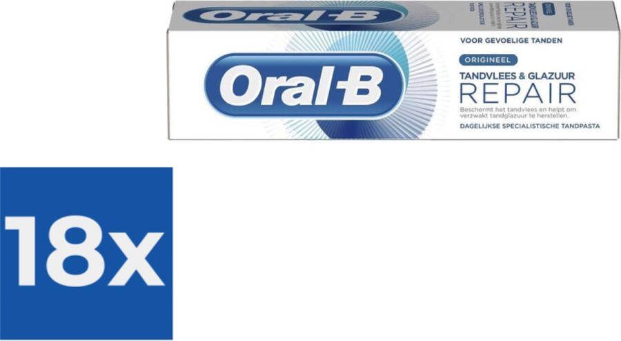Oral B Oral-B Tandpasta Tandvlees & Glazuur Repair 75ml Voordeelverpakking 18 stuks