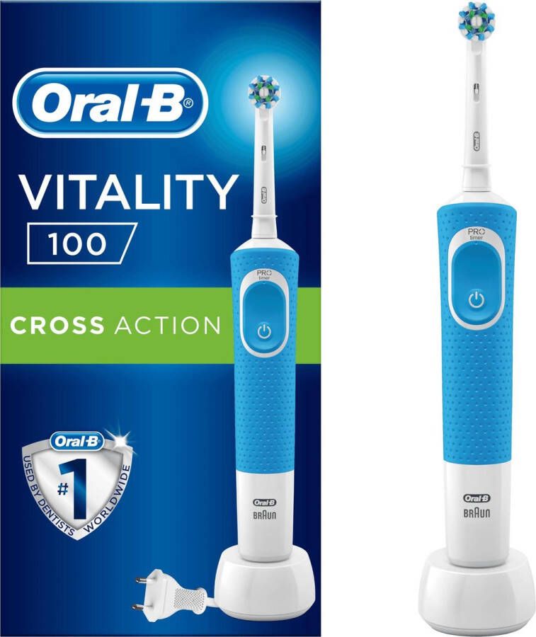 Oral-B Vitality 100 Crossaction Elektrische Tandenborstel Powered By Braun Blauw