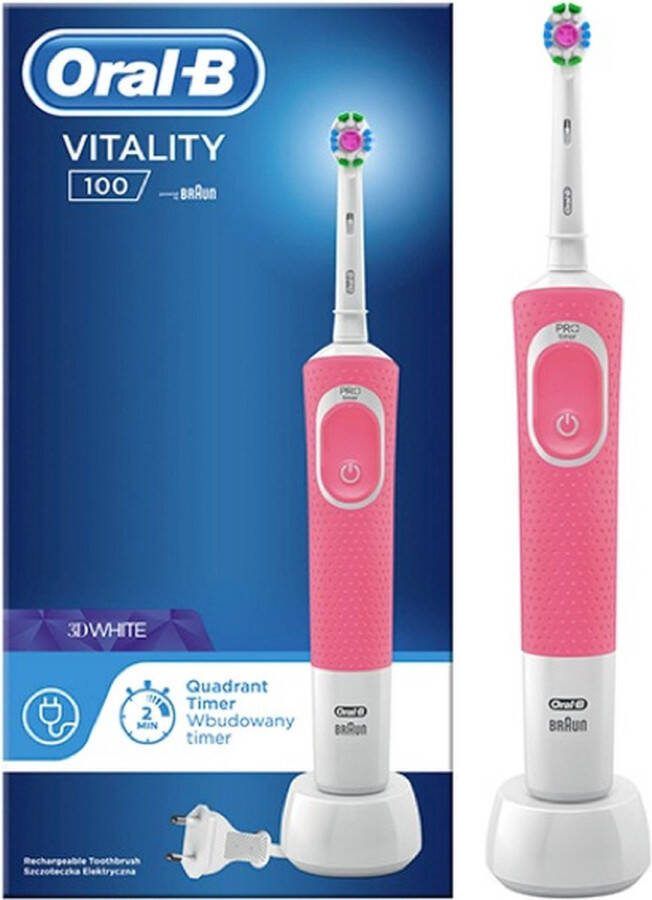 Oral B Oral-B Vitality 100 Roze CrossAction Elektrische Tandenborstel Powered By Braun