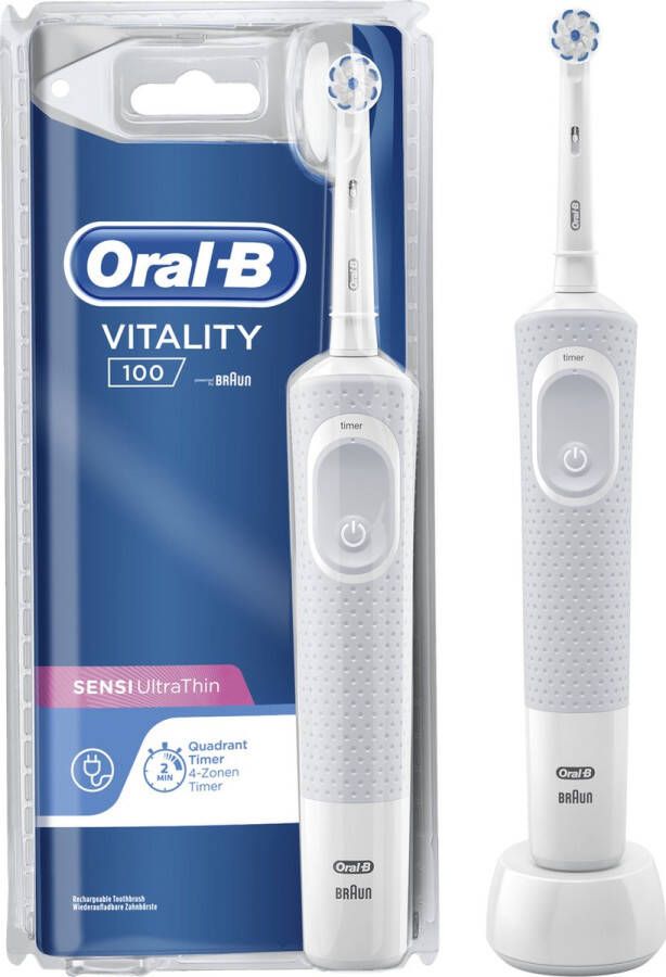 Oral B Oral-B Vitality 100 Sensi Ultrathin White Elektrische Tandenborstel Powered By Braun