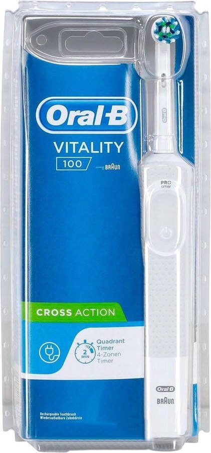 Oral B Oral-B Vitality 100 White CrossAction Elektrische Tandenborstel Powered By Braun