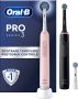 Oral B Pro 3 3900 Duo Zwart en Roze Elektrische tandenborstel met extra opzetborstel! - Thumbnail 5