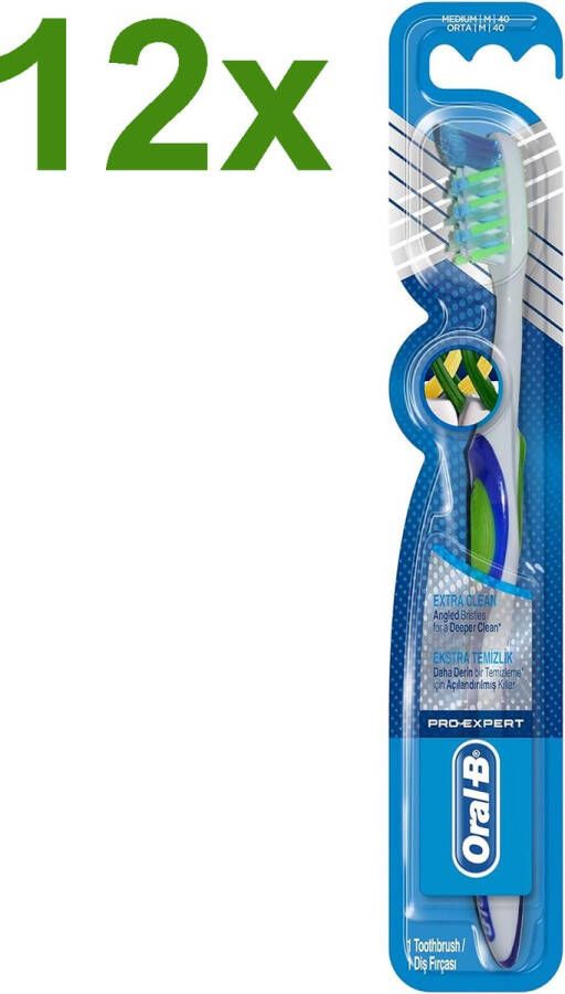 Oral B Pro Expert Extra Clean 40 Medium Tandenborstel 12 Stuks Voordeelverpakking