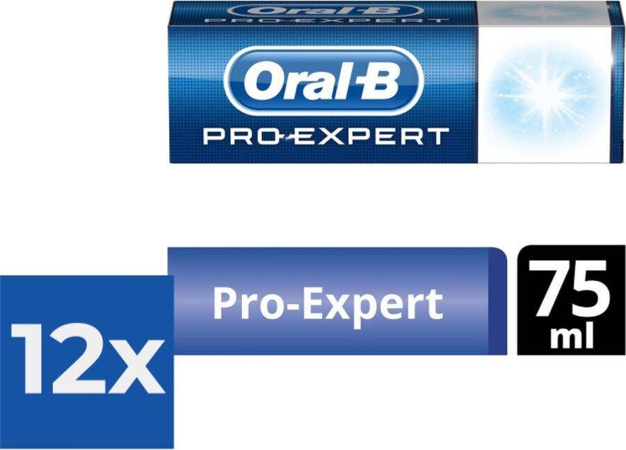 Oral B Tandpasta Pro Expert gezond wit 75ml Voordeelverpakking 12 stuks