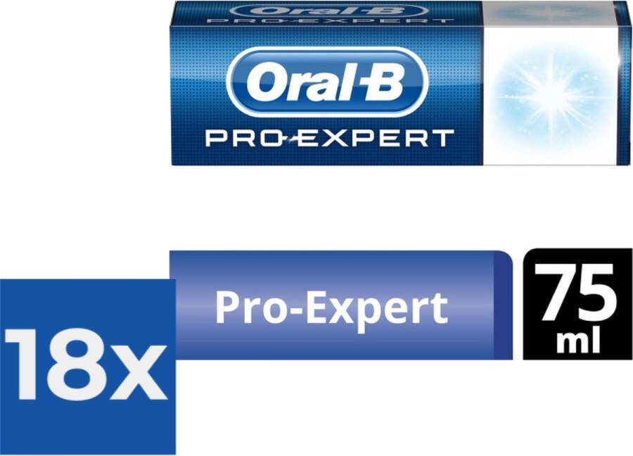 Oral B Tandpasta Pro Expert gezond wit 75ml Voordeelverpakking 18 stuks