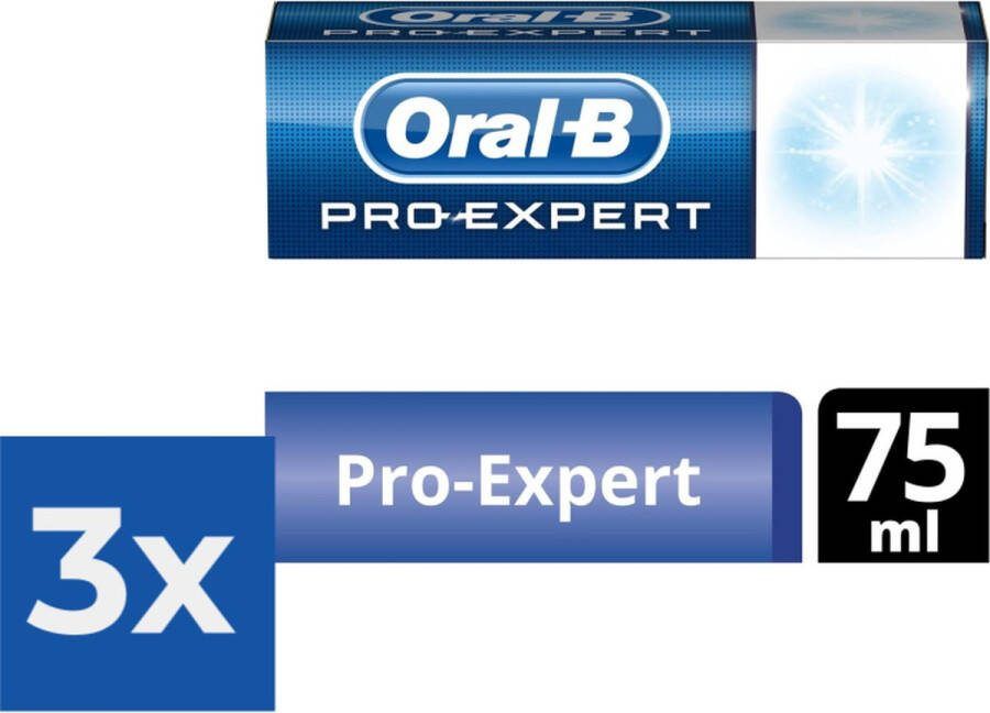 Oral B Tandpasta Pro Expert gezond wit 75ml Voordeelverpakking 3 stuks
