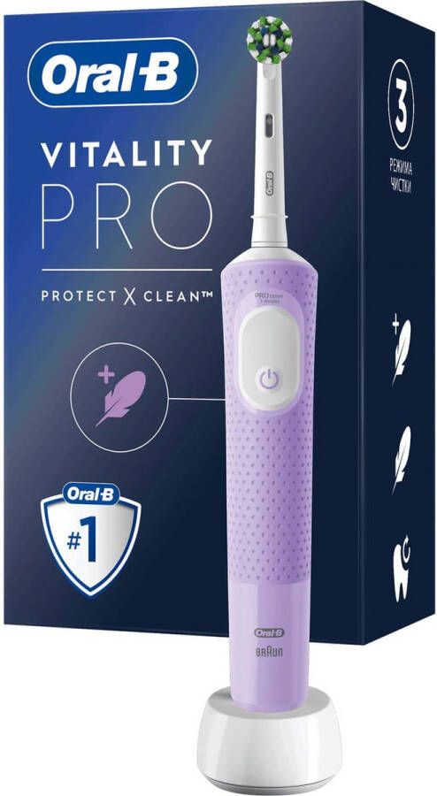 Oral-B elektrische tandenborstel Vitality Pro paars 3 poetsstanden