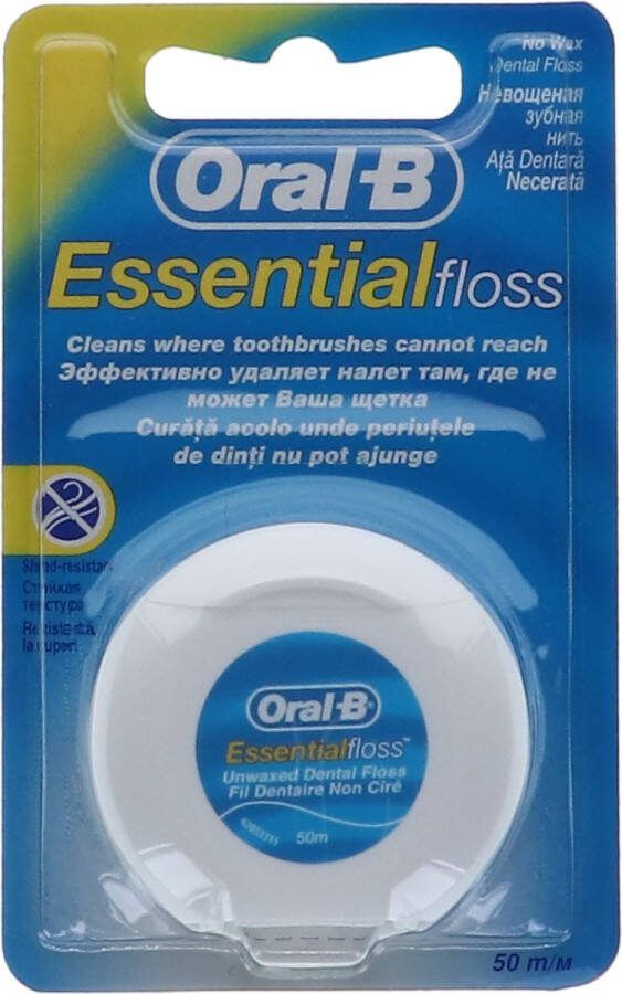 Oral B Voordeelverpakking van 3 x Floss Essential 50m Regular Non Wax ORL28