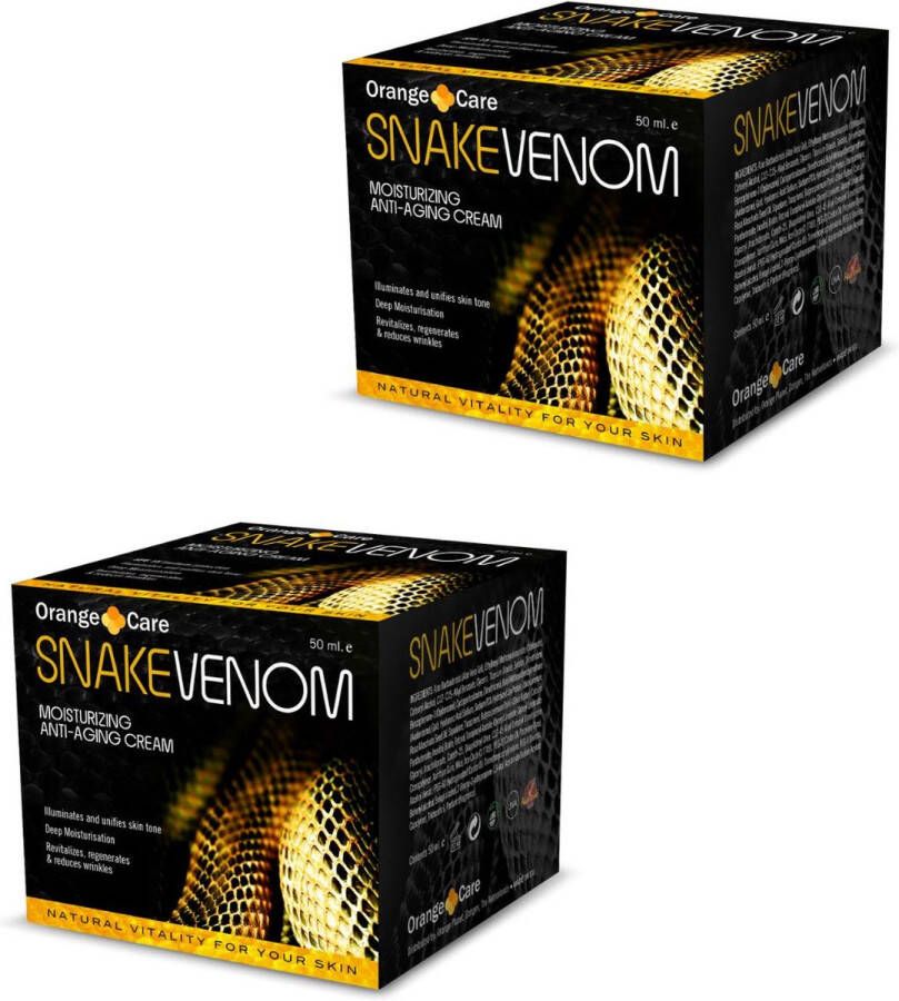 Orange Care Snake Venom Anti-rimpel Cream Gezichtscrème 2x50ML Dag en nachtcrème Slangencrème 2-pack