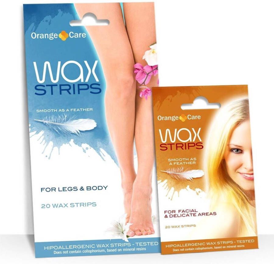 Orange Care Wax Strips Benen en lichaam Ontharen Waxen Lichaamshaar verwijderen Waxstrips