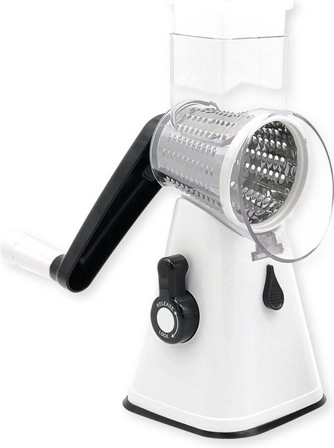 Orange Donkey Magic Super Slicer 3-in-1 multisnijder voor raspen snijden en versnipperen – mandoline multi-cutter keukensnijder groente fruit snijder kaas rasper handmatig RVS en BPA vrij plastic