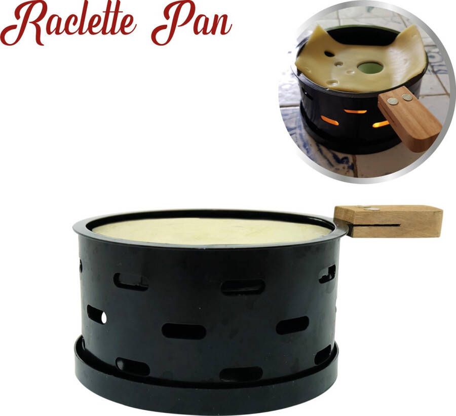 Orange Donkey Raclette pan met theelichtjes opwarmsysteem set van 4 – Partyclette Zwitserse raclette kaasraclette