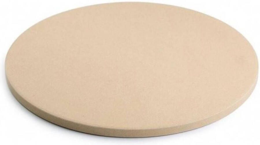 Orange85 Pizzasteen Pizzaplaat Barbecue en Oven Beige 33x33x1 cm Keramiek