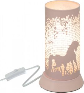 Orange85 Slaapkamer Lamp Nachtkastje Metaal 11 5x11 5x20 5 Cm Rond Roze 25w Kinderlamp