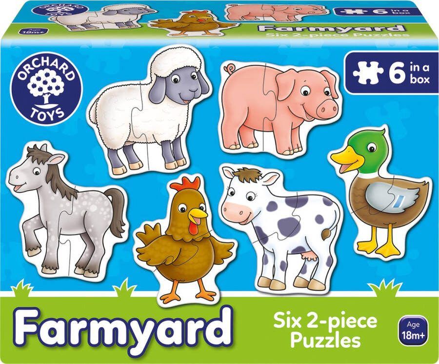 Orchard Toys Farmyard Boerderij puzzels 2 stukjes per puzzel vanaf 18 maanden