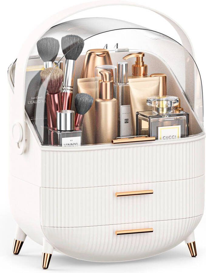 Organess Make up organizer Opbergdoos Skincare organizer Make up koffer Wit