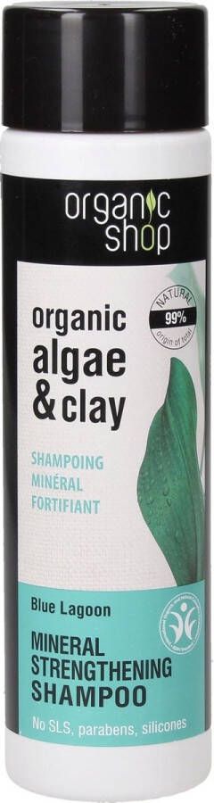 Organic Shop Organic Algae & Clay Strengthening Shampoo Wzmacniajacy Szampon Do Włosów 280ML