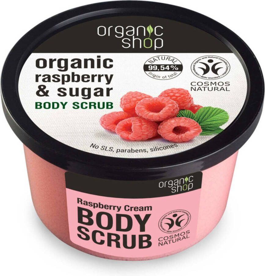 Organic Shop Organic Raspberry & Sugar Body Scrub Peeling Do Ciała O Zapachu Maliny 250ML