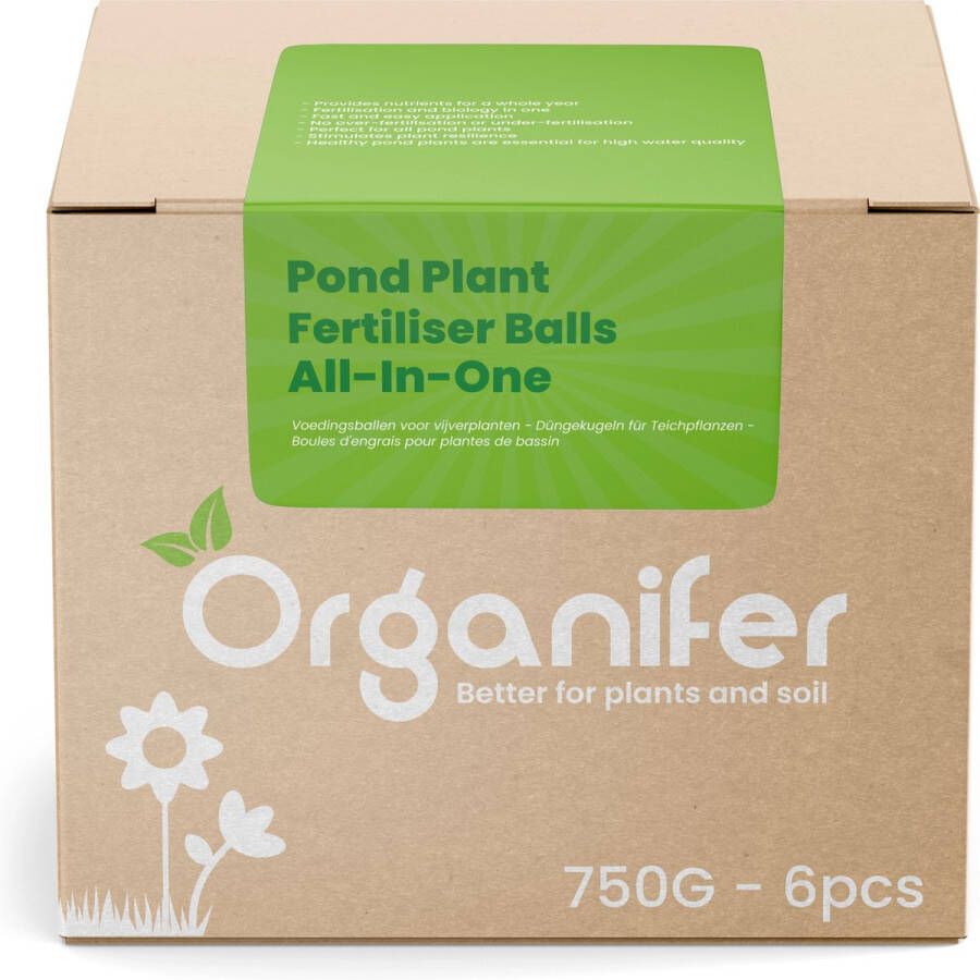 Organifer EM Vijverballen met plantvoeding (6 stuks – voor 1 jaar plantvoeding) Voor gezonde en weerbare Vijverplanten