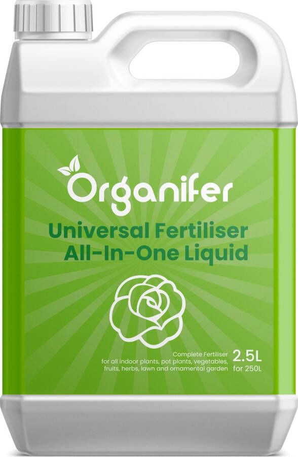 Organifer Plantenvoeding All-In-One – Vloeibaar (2 5 l – voor 250 l) Voor Kamerplanten en Potplanten maar ook in Moestuin en Siertuin