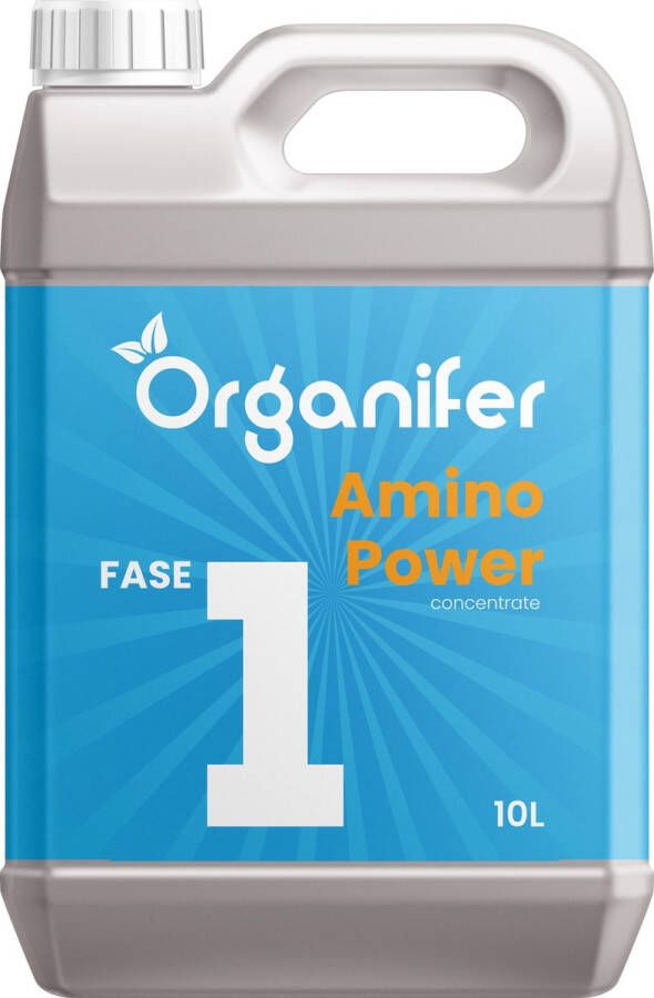 Organifer Vloeibare Meststof voor Groeifase 10 liter concentraat ( Voor 5000 liter complete plantenvoeding) Amino Power fase 1 o.a. voor Hydrocultuur Binnenplanten Tuin Gazon Kweken