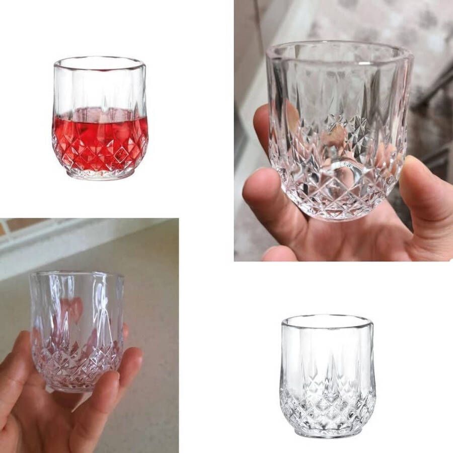 Orgingift 4 stuks 85 ml kristalglas likeur shot proeverij drinkbekerset shotglazen koffiekant water frisdrankbekers duurzaam glas voor thuis bar hotelfeest