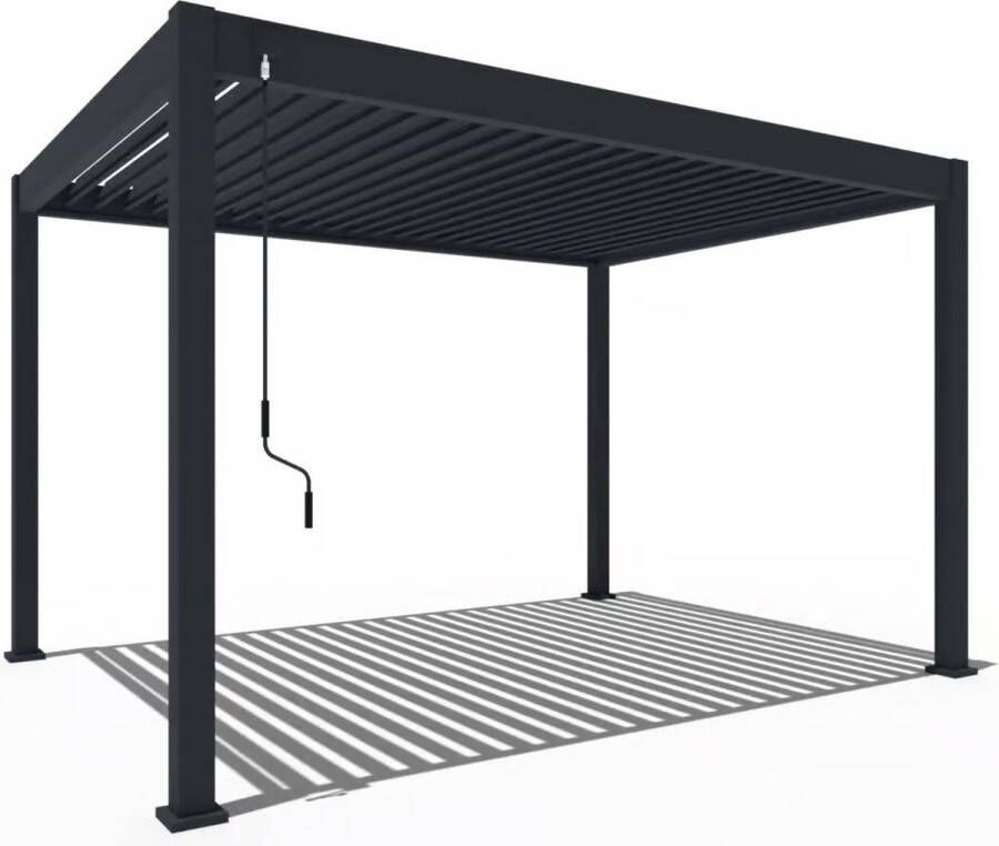 Orion Comfort terrasoverkapping 300x400cm Antraciet Aluminium Metaal Vrijstaande Luxe overkapping Tuinprieel Carport Veranda Pergola