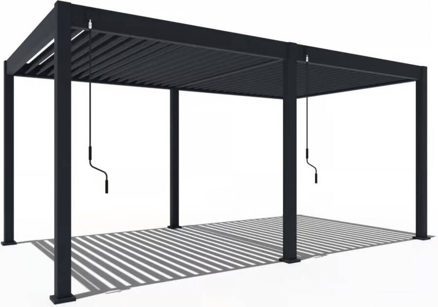 Orion Comfort terrasoverkapping 300x530cm Antraciet Aluminium Metaal Vrijstaande Luxe overkapping Tuinprieel Carport Veranda Pergola