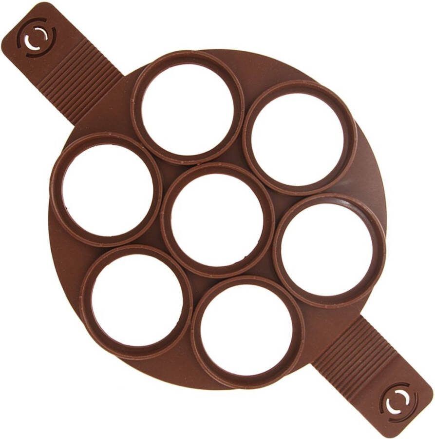Orion Ei Ring Silicone Bruin SILLINIE 24 cm Kookring Eierring Eivorm Rond Pancake Omelette
