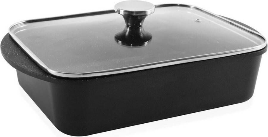 Orion group Braadpan Graniet met Deksel Rechthoekige GRANDE 6 2 l 40x27 5 cm Ovenschaal Braadslede