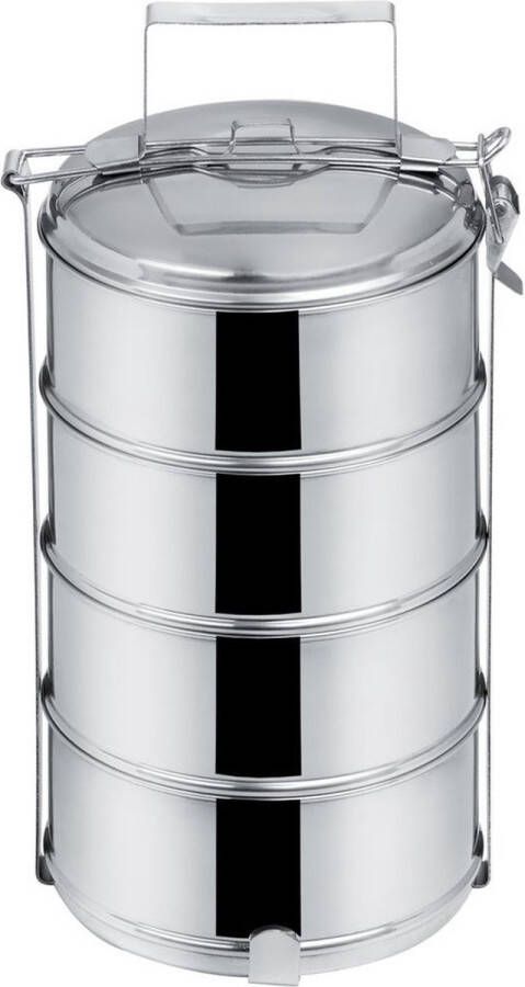 Orion group Container voor Eten Edelstaal 4 Niveaus 4x1 3 l Voedselcontainer Lunchbox