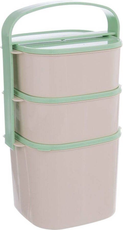 Orion group Container voor Eten Plastic 3-Niveaus 2l 2x1 15 l Voedselcontainer Lunchbox
