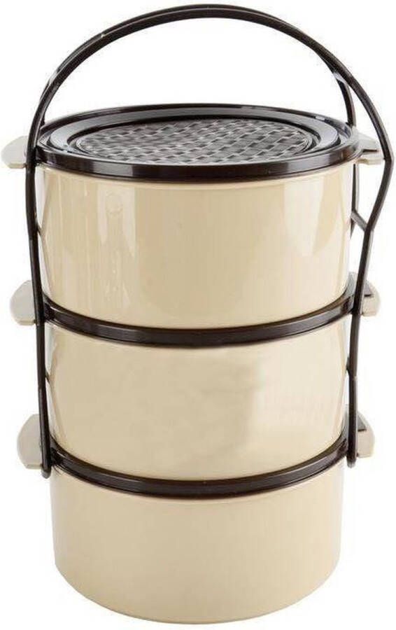 Orion group Container voor Eten Plastic 3-Niveaus 3x1 5 l Voedselcontainer Lunchbox