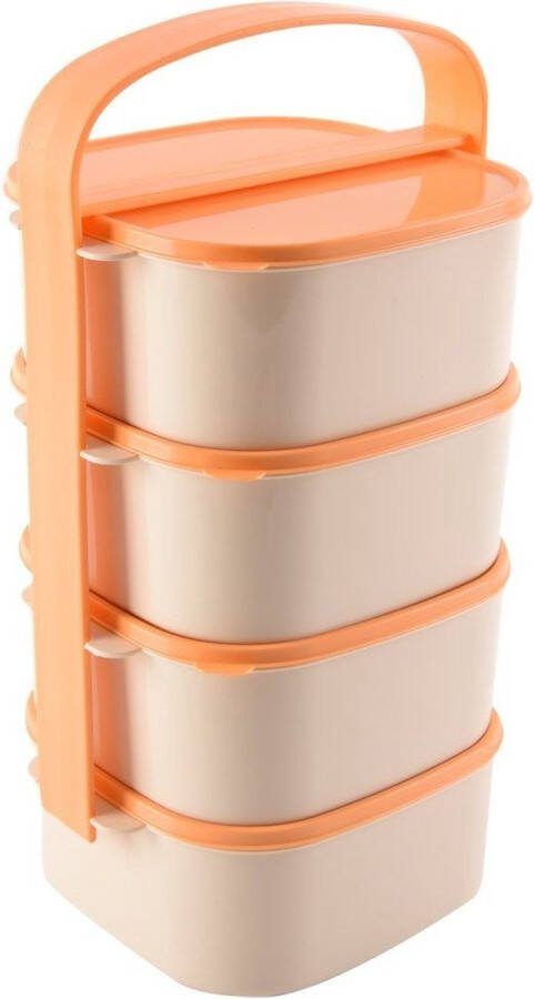 Orion group Container voor Eten Plastic 4 Niveaus 4x1 15 l Voedselcontainer Lunchbox