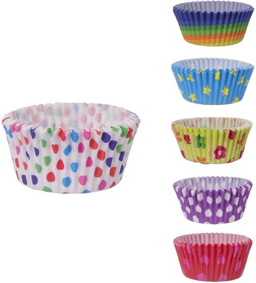 Orion group Cupcake Vormpjes Papier 4 cm 200 stuks Muffinvormpjes Muffin Muffinvorm Bakvorm