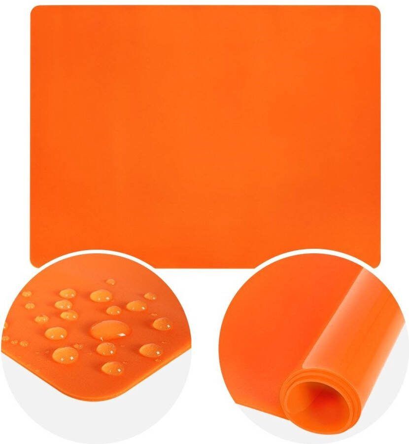 Orion group Deegmat Silicone Oranje SILLINIE 40x30 cm Bakmat Ovenmat Koken Bakken Bakplaat