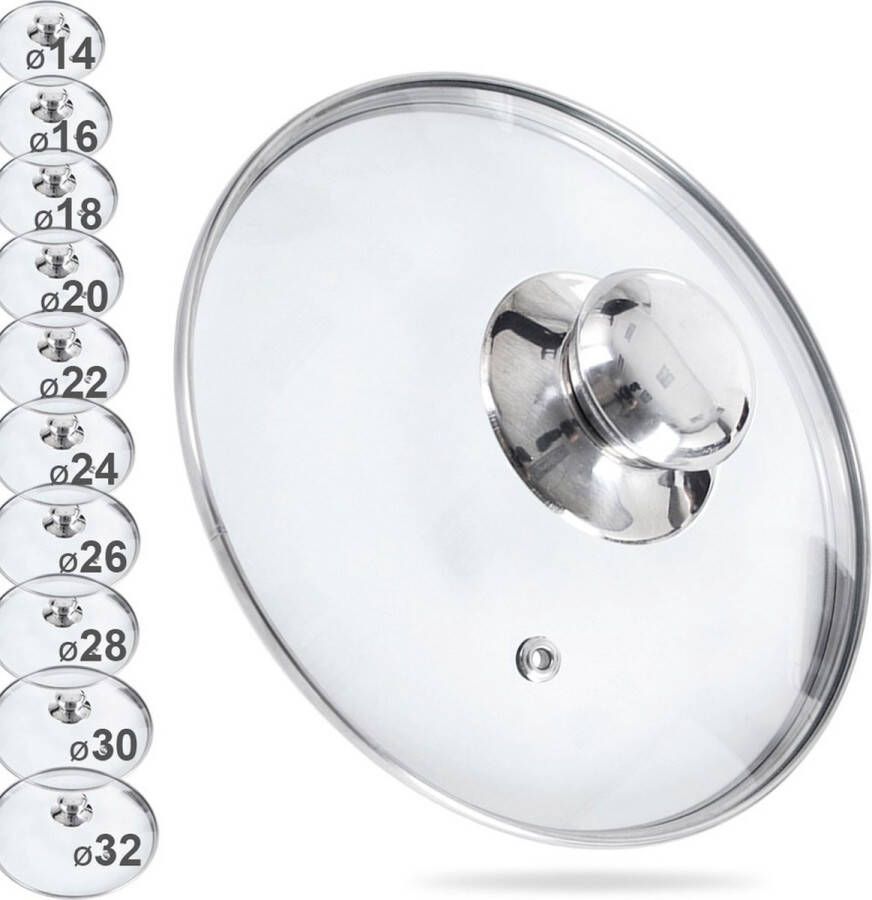 Orion group Deksel Glas 16 cm Pannendeksel Pandeksel Potdeksel