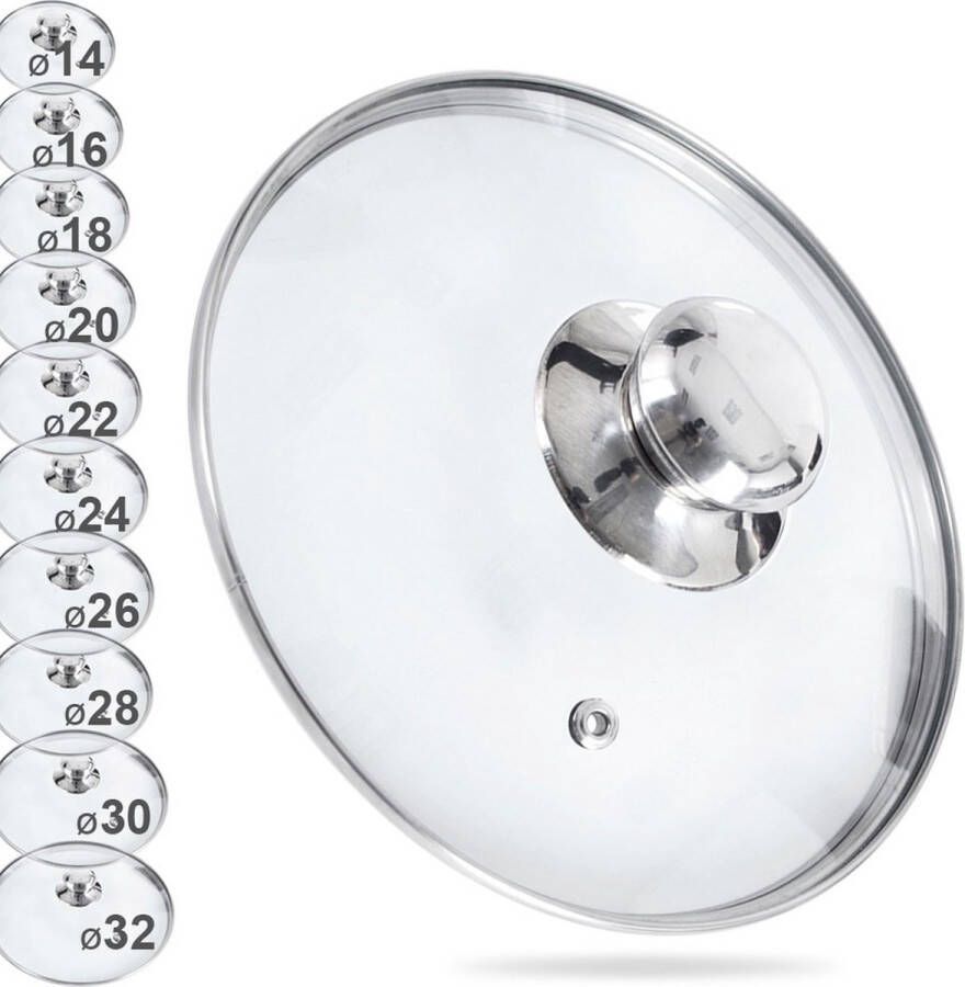 Orion group Deksel Glas 18 cm Pannendeksel Pandeksel Potdeksel