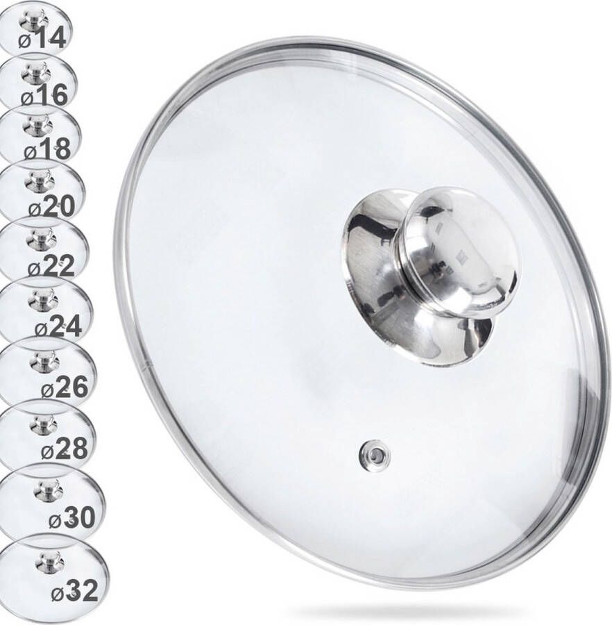 Orion group Deksel Glas 20 cm Pannendeksel Pandeksel Potdeksel