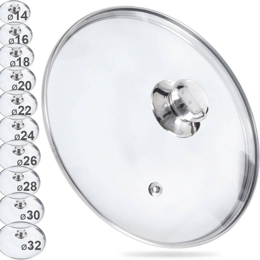 Orion group Deksel Glas 32 cm Pannendeksel Pandeksel Potdeksel