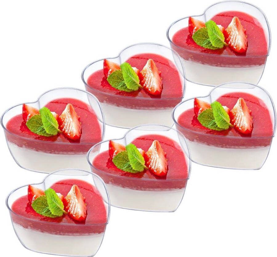 Orion group Dessertbekers 120 ml 6 stuks Schaaltjes Dessertkopjes Dessertkommen Ijsbeker Ijscoupe Bekers voor Dessert Ijs Hapjes Tapas