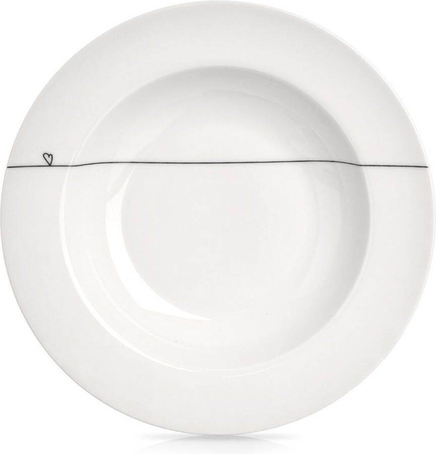 Orion group Diep Bord Porselein Wit HART 22 cm 250 ml Soepbord Diepe Borden Pastabord