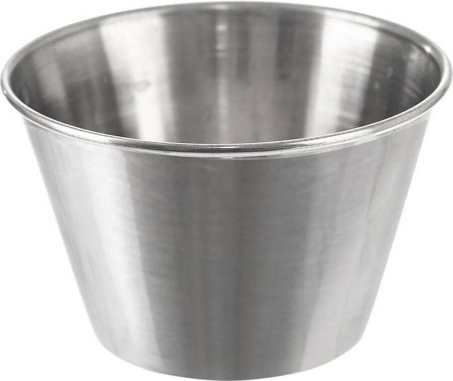 Orion group Dipschaaltje Edelstaal 6 cm 65 ml Dompelkom Dipschalen Snackkommen Kleine Kom voor Dipsauzen en Snacks