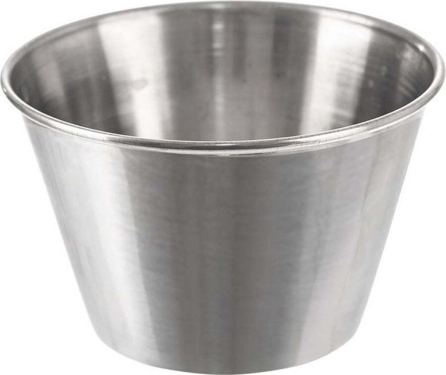 Orion group Dipschaaltje Edelstaal 9 5 cm 240 ml Dompelkom Dipschalen Snackkommen Kleine Kom voor Dipsauzen en Snacks