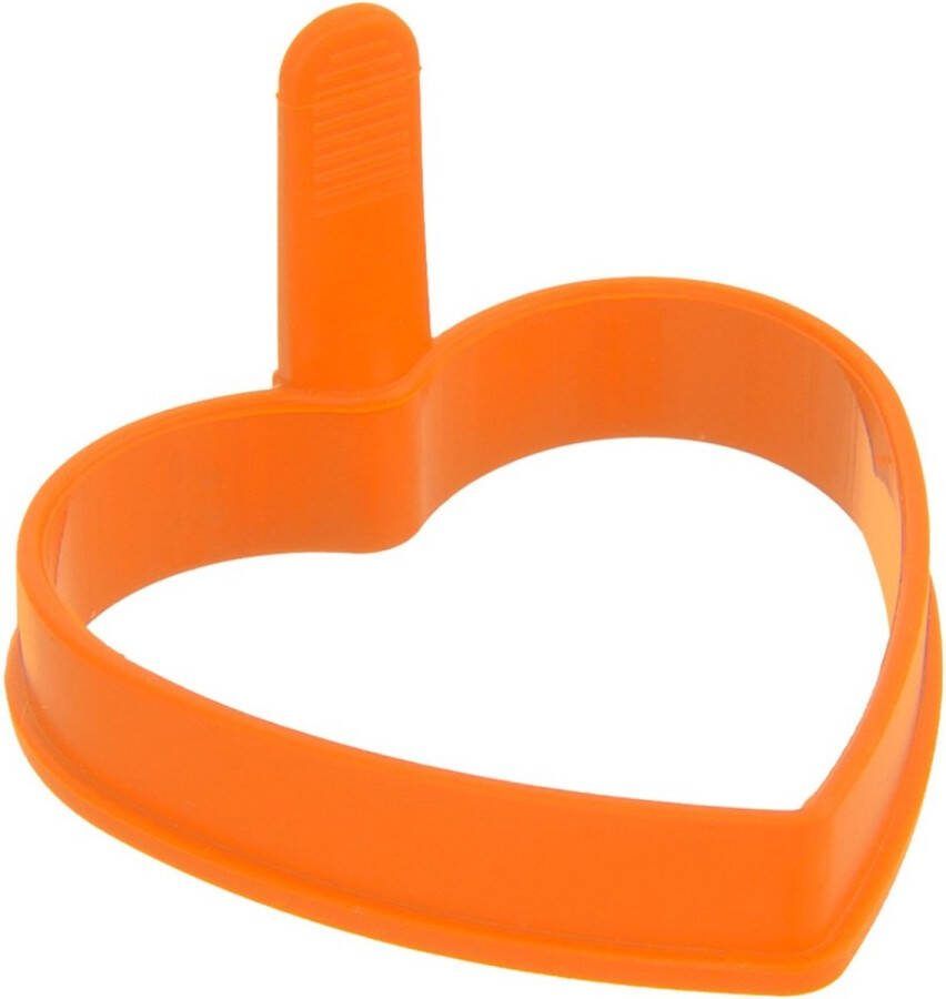 Orion group Ei Ring Silicone Oranje Hart SILLINIE Kookring Eierring Eivorm Rond Pancake Omelette