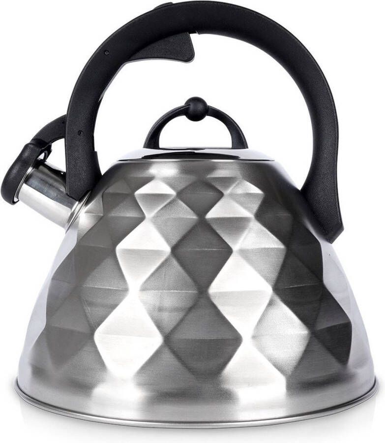 Orion group Fluitketel Edelstaal Zilver 3 4 l Waterketel met Fluitje Waterkoker