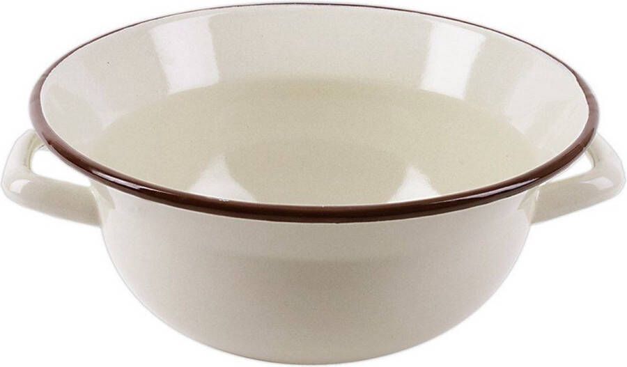 Orion group Keukenschaal Geëmailleerd Beige BROWN 26 cm 2 5 l Keukenkom Keuken Mengkom Kom Serveerkom