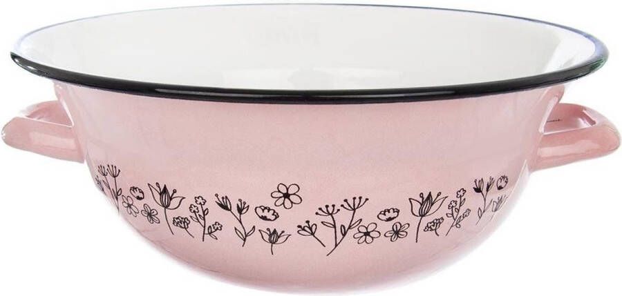Orion group Keukenschaal Geëmailleerd Roze LOUKA 26 cm 2 5 l Keukenkom Keuken Mengkom Kom Serveerkom