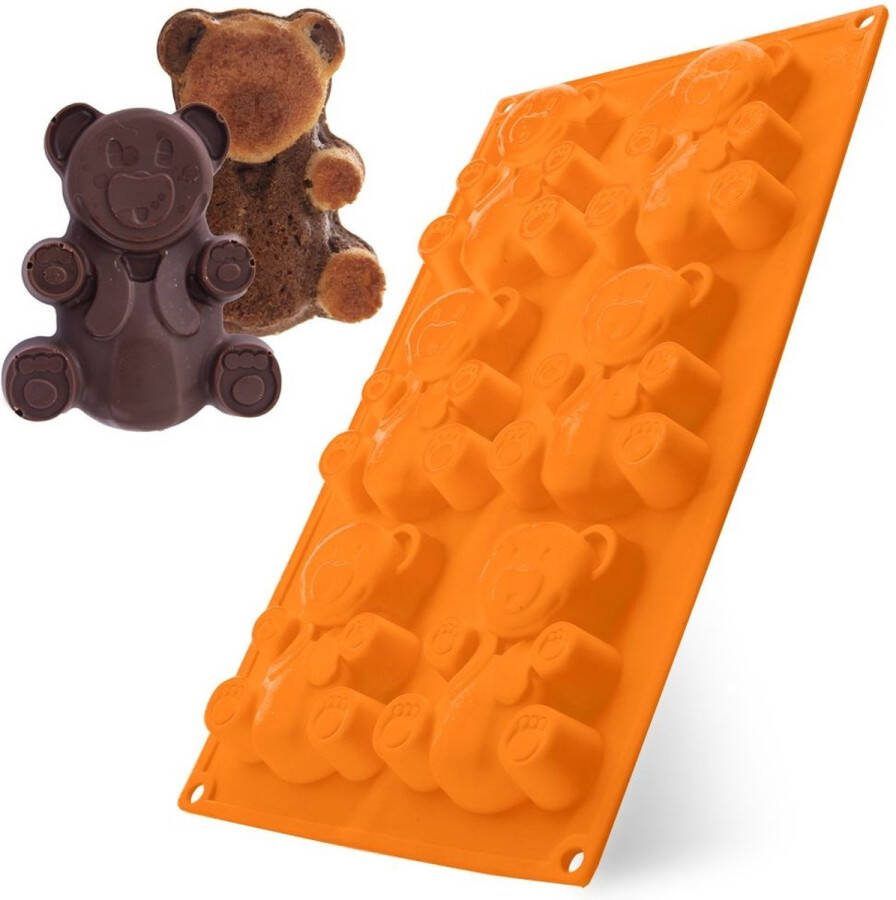 Orion group Koekjesvorm Silicone Teddyberen SILLINIE 31x18 cm Bakvorm voor Koekjes