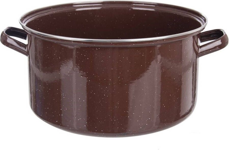 Orion group Kookpan Geëmailleerde Bruin BROWN 36 cm 15 l Kookpot Soeppan